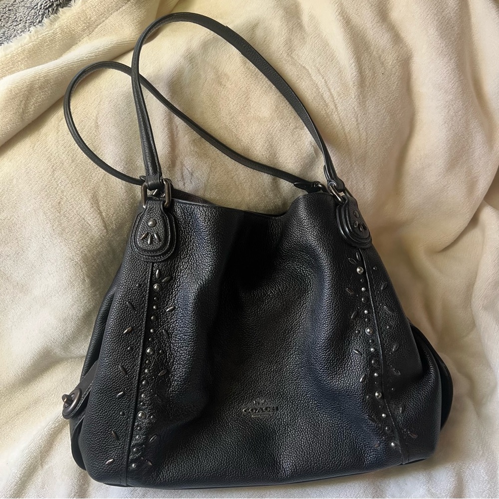 **PRICE FIRM** RARE Vintage Coach Edie Prairie Pebbled Leather Shoulder Bag